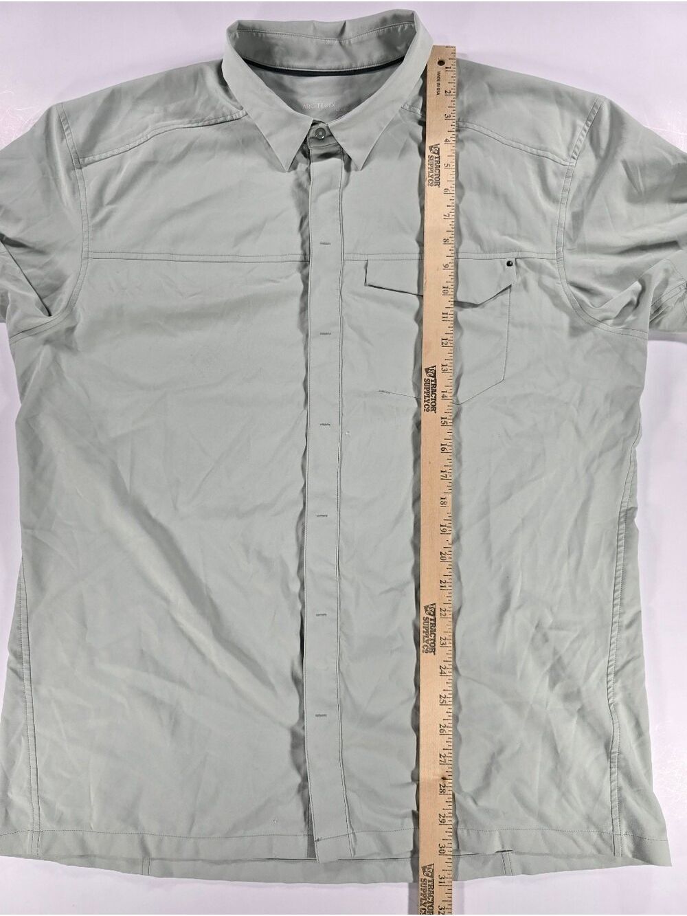 Arcteryx Skyline Snap Front Shirt Mens XL Green Technical Hiking Guide Fishing - Picture 10 of 12